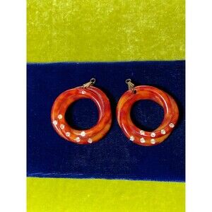 Vintage Lucite Hoop Earring Bottoms Only